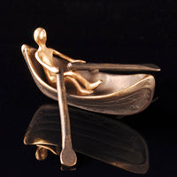 Βάρκα με κωπηλάτη no70123 www.nauticalgifts.gr